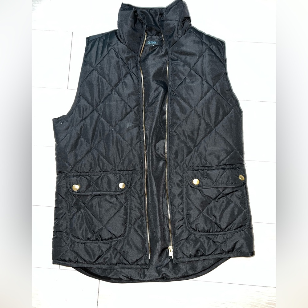 Black Vest with Gold Accentss